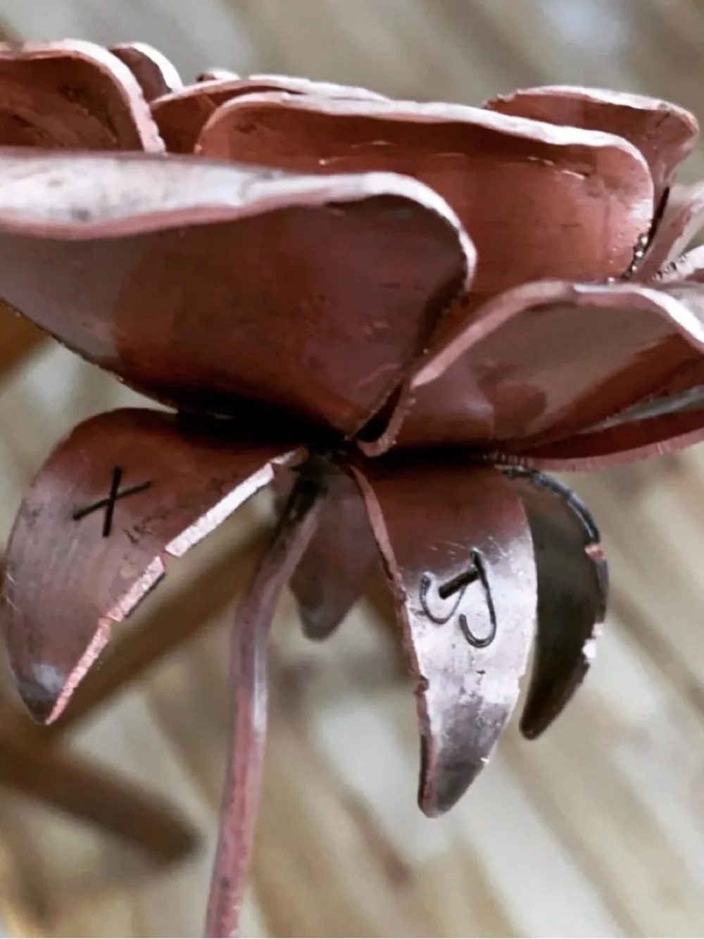 Decorative Copper Rose